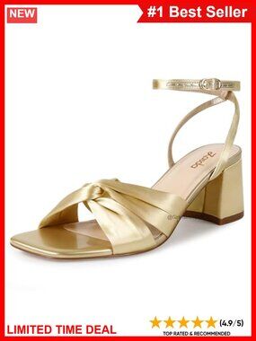 Satin Block Heel Sandals Square Toe Buckle Wedding Dress Shoes